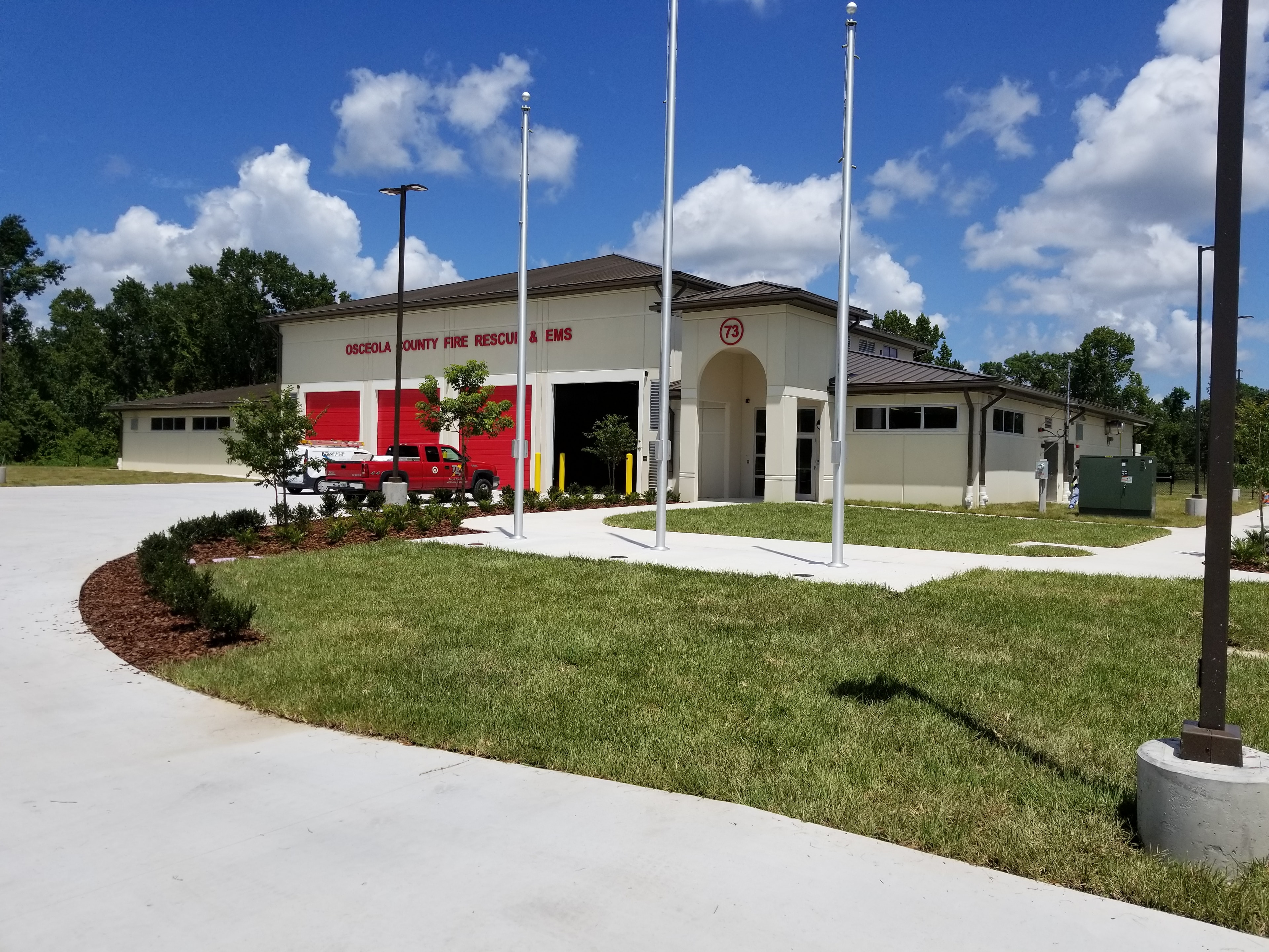 Camcor fire station completed exterior